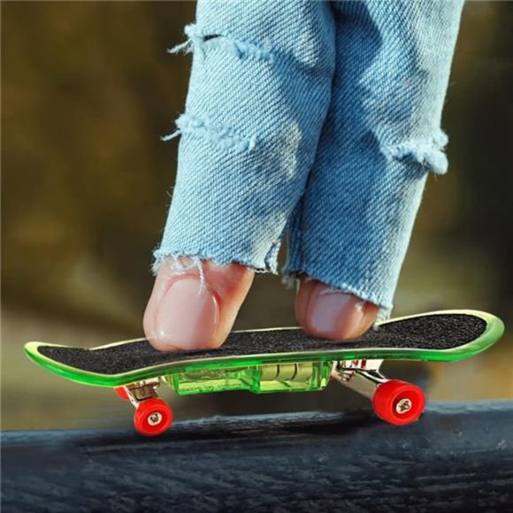 Set of 25, Light up Mini Finger Toys LED Fingerboard Hand Skateboard For Kids - Picture 5 of 6